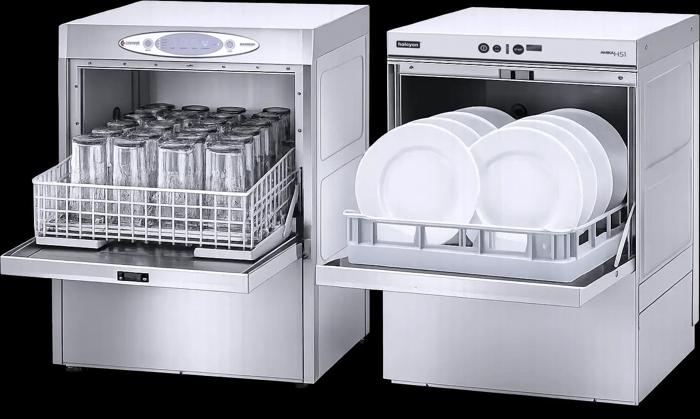 High-performance dishwashers for busy services.